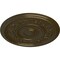Ekena Millwork Tyrone Ceiling Medallion (Fits Canopies up to 6 3/4"), Hand-Painted Brass, 16 1/8"OD x 3/4"P CM16TYBRS - alternate 2